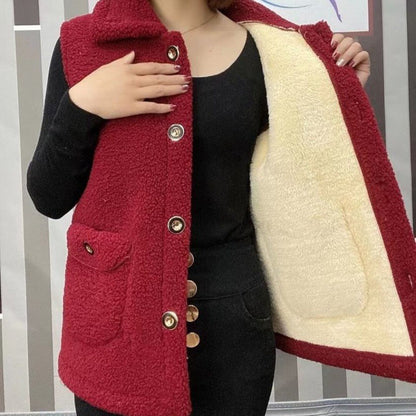 🔥【Hot Sale】Women's Winter Plush Warm Vest