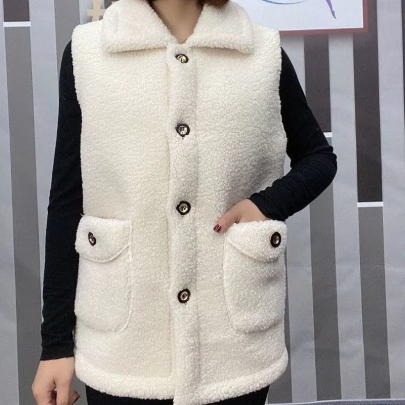 🔥【Hot Sale】Women's Winter Plush Warm Vest