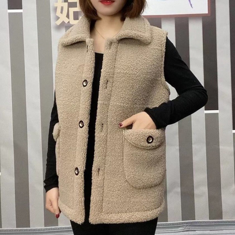 🔥【Hot Sale】Women's Winter Plush Warm Vest