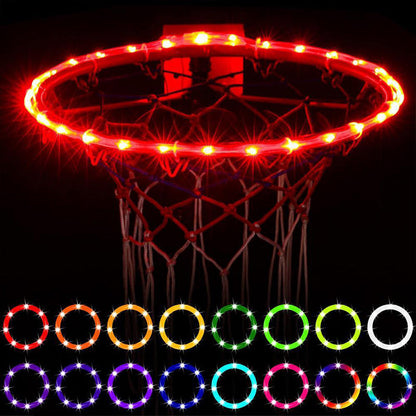 🔥Зимна продажба 40% разстояние🏀LED светлина баскетболен обръч